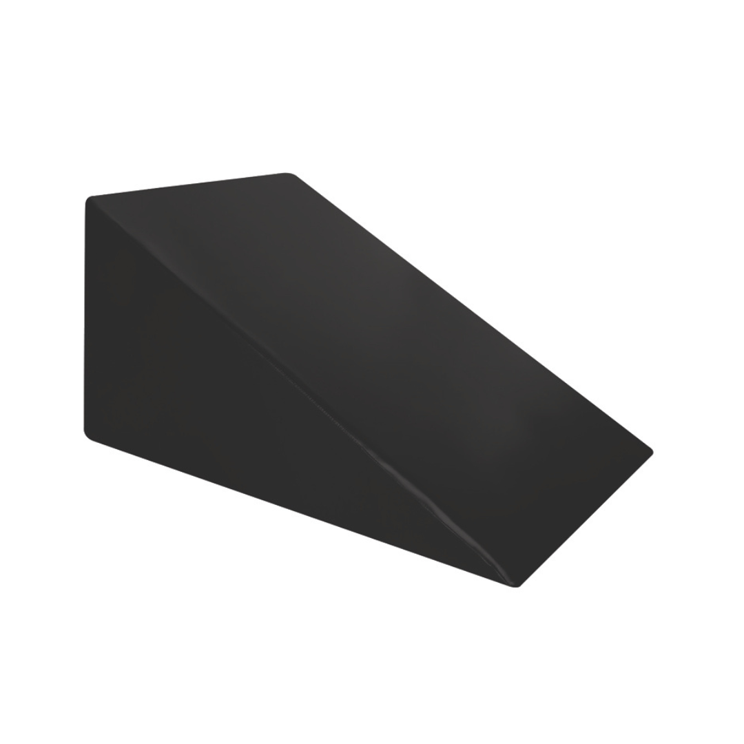 The Proactive Protekt® Bed Wedges – Multipurpose Positioning is a black, wedge-shaped pillow with a smooth surface, ideal for therapeutic support. Shown on a white background.
